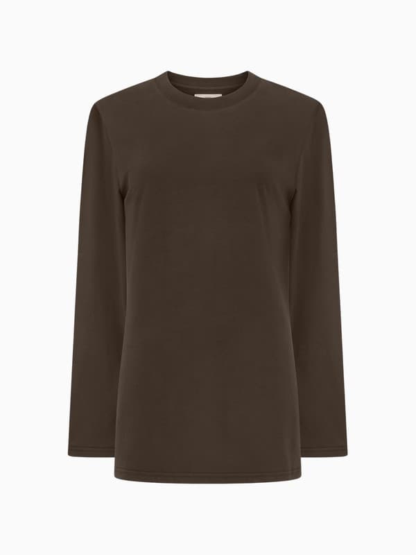 Long Sleeve Drew T-Shirt in Brushed Cotton product image