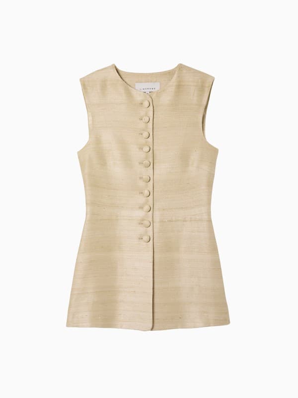 Vania Vest in Gold Silk product image