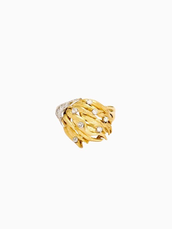 Vintage 18ct Gold &amp; Diamond Ring product image