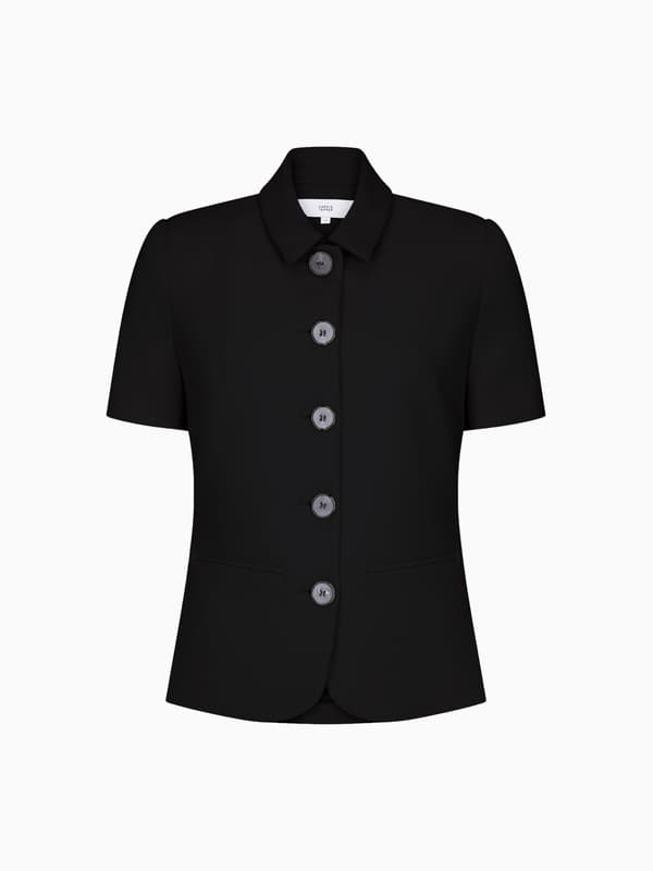 Short Sleeve Bardot Blazer in Black product image