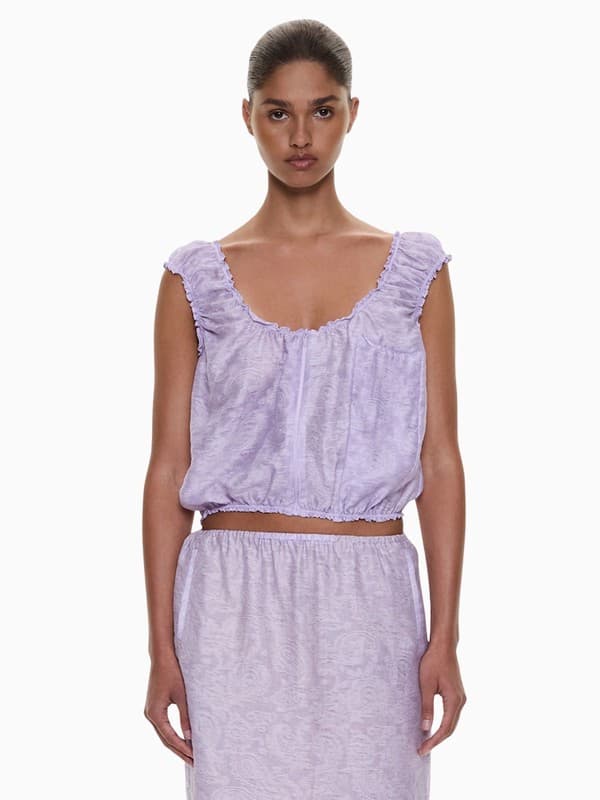 Light Leak Jacquard Zip Up Top product image