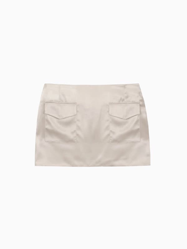 The Valletta Mini Skirt in Silver product image