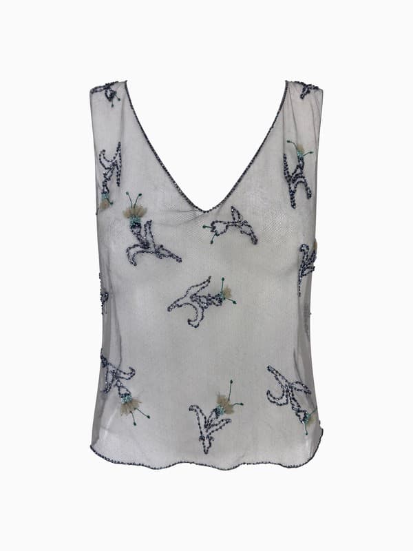 F/W 1997 Prada Runway Sheer Beaded Top product image