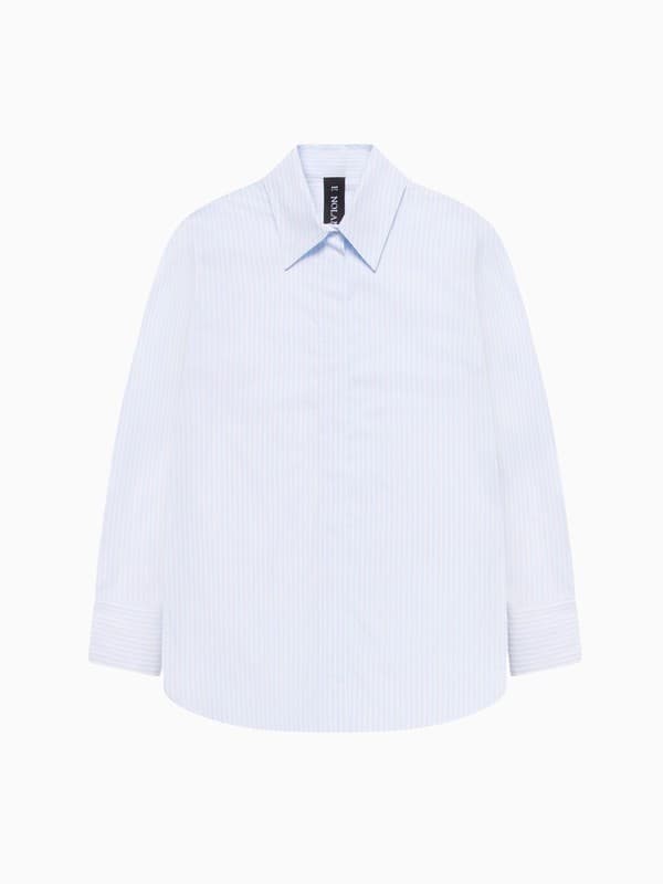 Oversized Shirt in Blue and White Hairline Stripe product image
