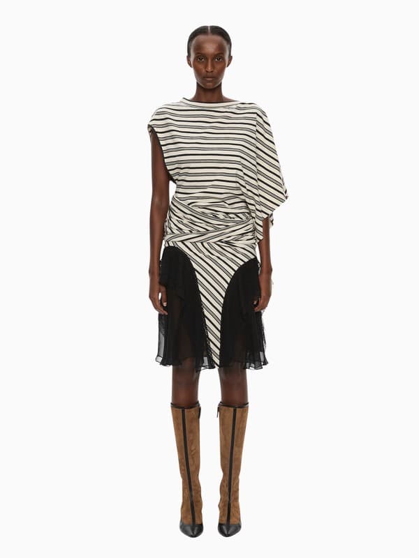 Striped Jersey Panelled Tee Dress product image