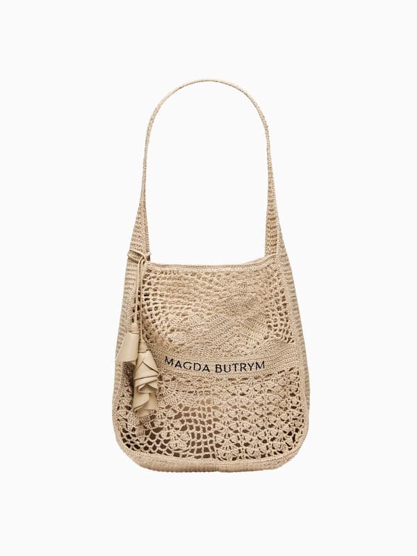 Magda Butrym Crochet Tote Bag in Nude product image