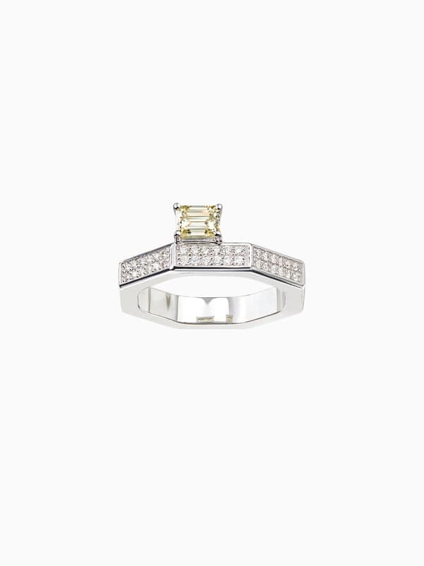 Audace Solitaire 21 2 Row Diamond Ring product image