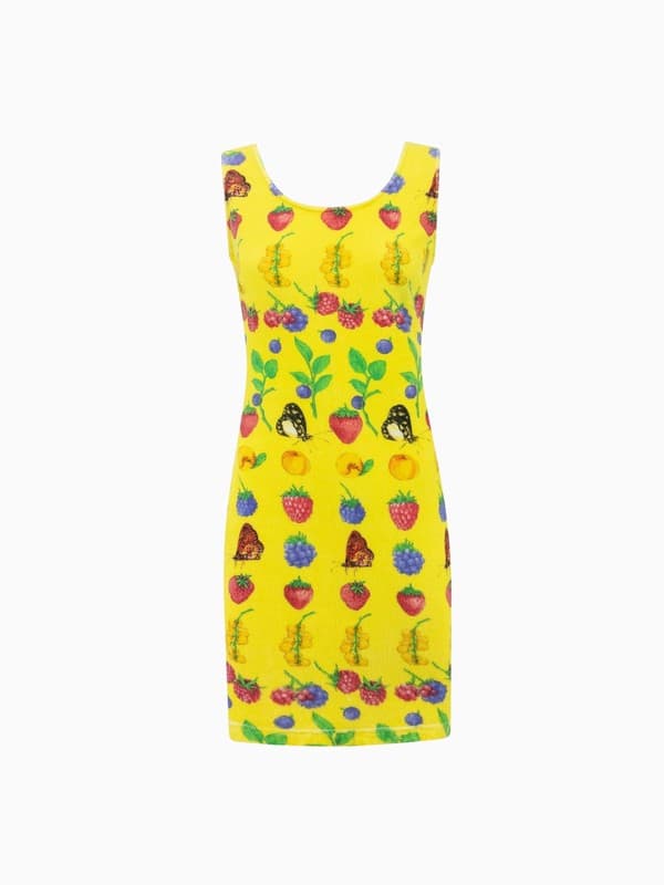 S/S 1995 Gianni Versace Terrycloth Berry Dress product image