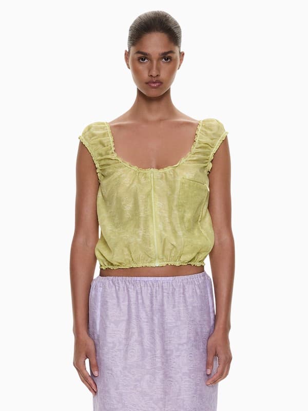Light Leak Jacquard Zip Up Top product image