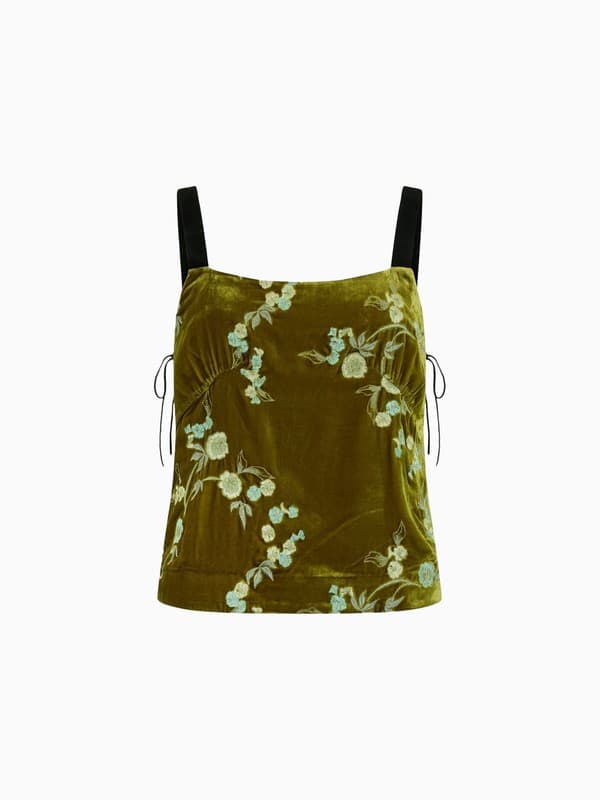 Plum Top in Embroidered Velvet product image