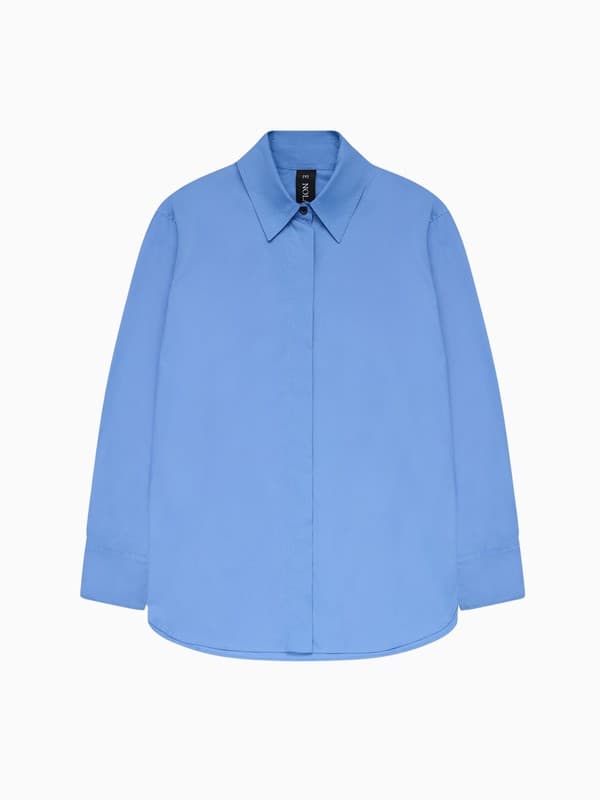 Oversized Shirt in French Blue Poplin product image