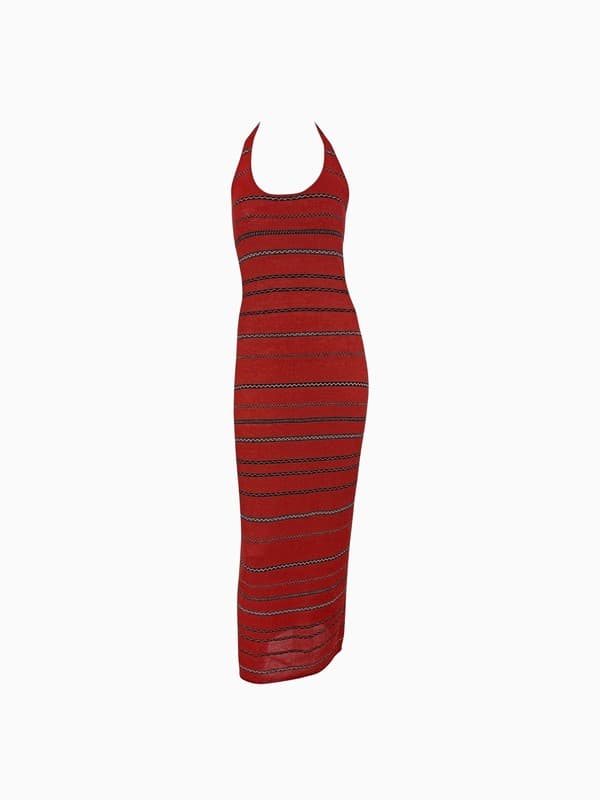 S/S 1997 Ralph Lauren Runway Knit Halter Dress product image