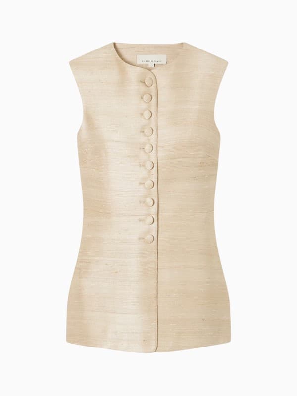 Vania Vest in Gold Silk product image