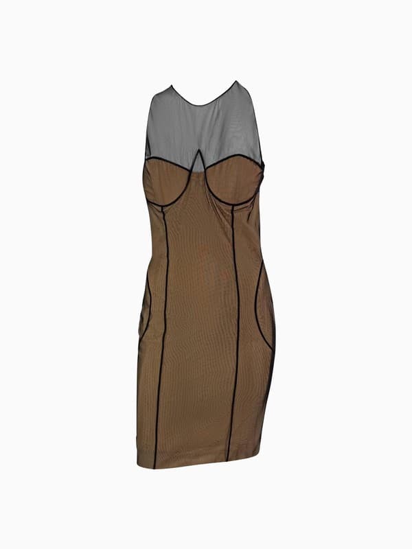S/S 2001 Gucci by Tom Ford Mesh Corseted Dress product image
