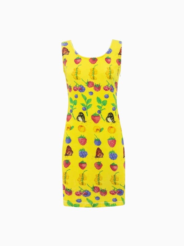 S/S 1995 Gianni Versace Terrycloth Berry Dress product image