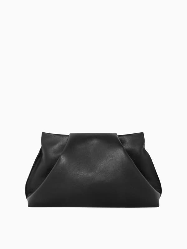 Fold Clutch in Smooth Black product image