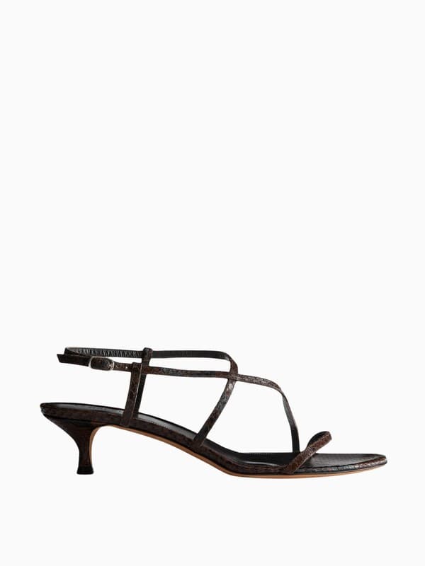 Rio Kitten in Chocolate Leather Snake Effect product image