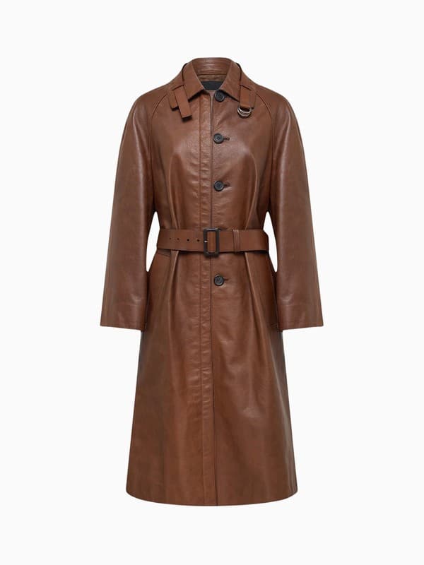 Fall 2002 Prada Runway Leather Coat product image