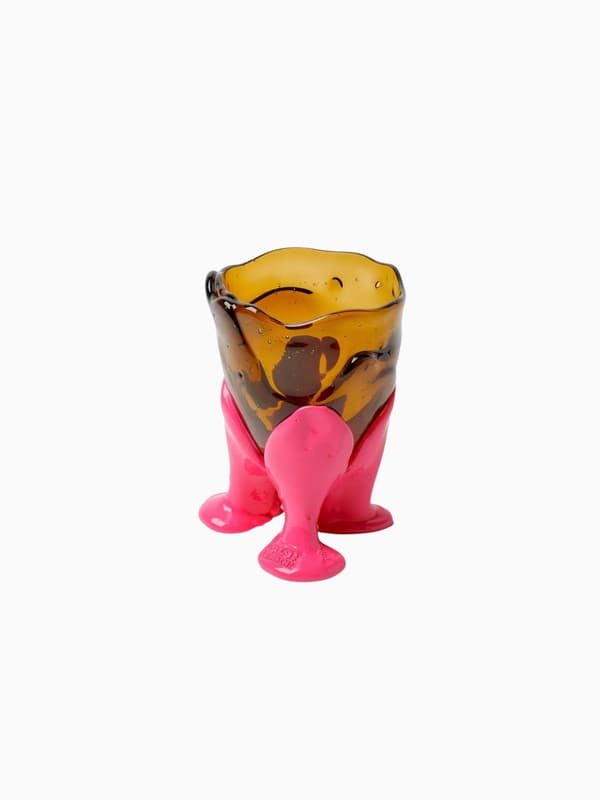 XS Clear Vase in Clear Brown &amp; Fuchsia 2 product image