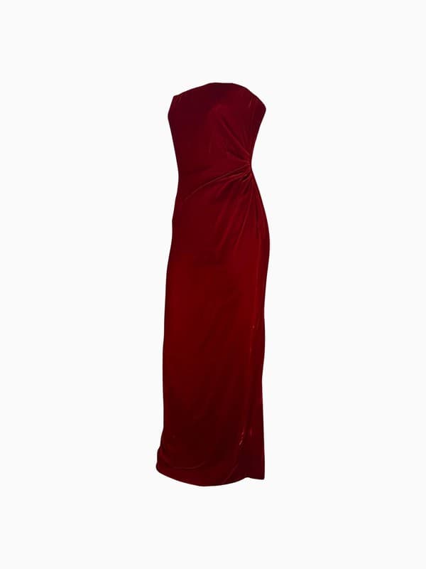 F/W 1997 Bill Blass Runway Red Velvet Gown product image