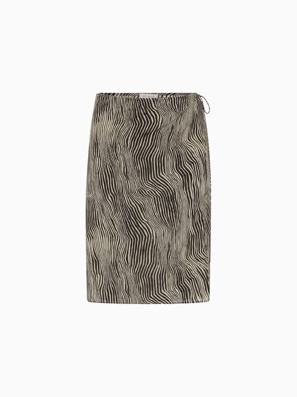 Savannah Silk Wrap Skirt in Sand product image