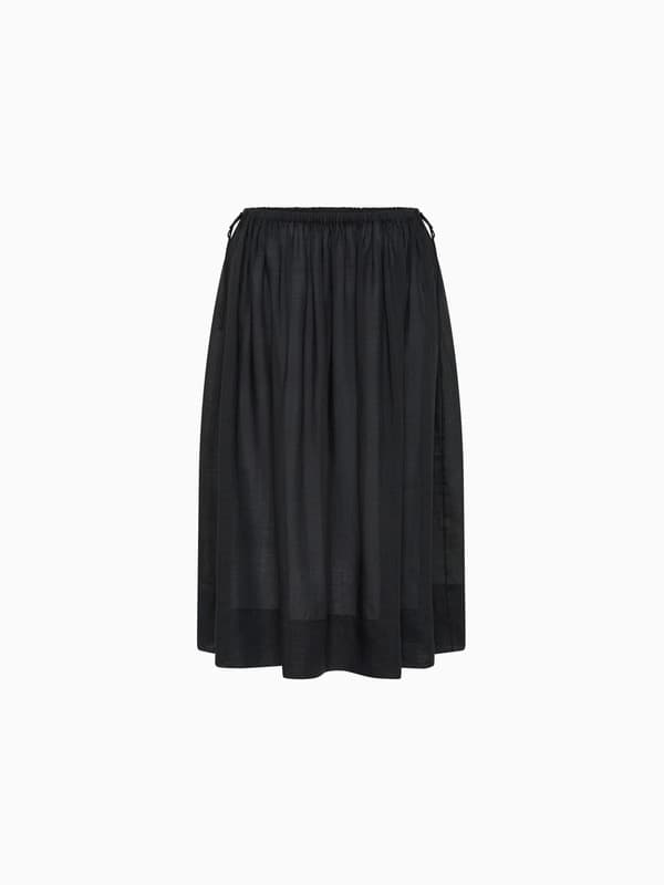 Transparent Midi Skirt in Black product image