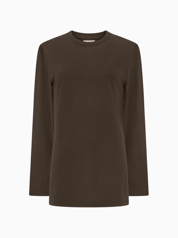 Long Sleeve Drew T-Shirt in Brushed Cotton product image