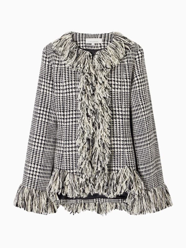 Check Fringe Tweed Jacket product image