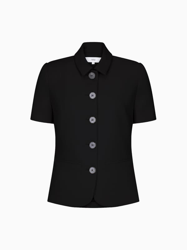 Short Sleeve Bardot Blazer in Black product image
