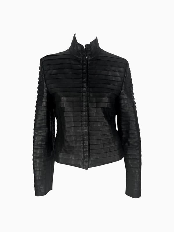F/W 2000 Giorgio Armani Runway Leather Moto Jacket product image