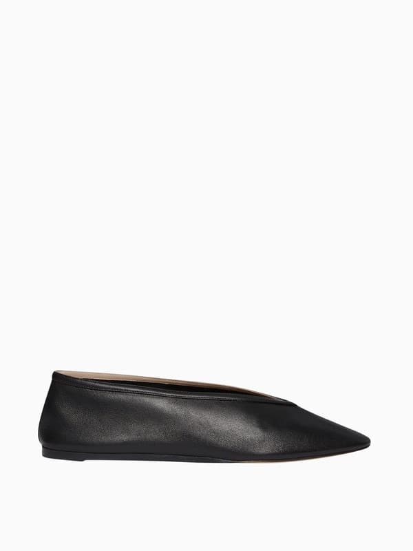 Luna Slipper in Black Leather product image