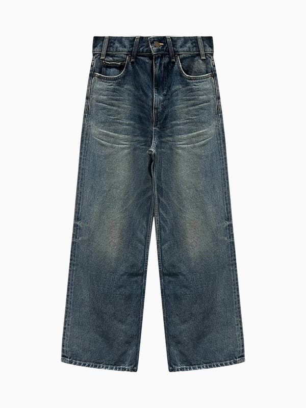 Wide-Leg Jeans in Dark Blue product image